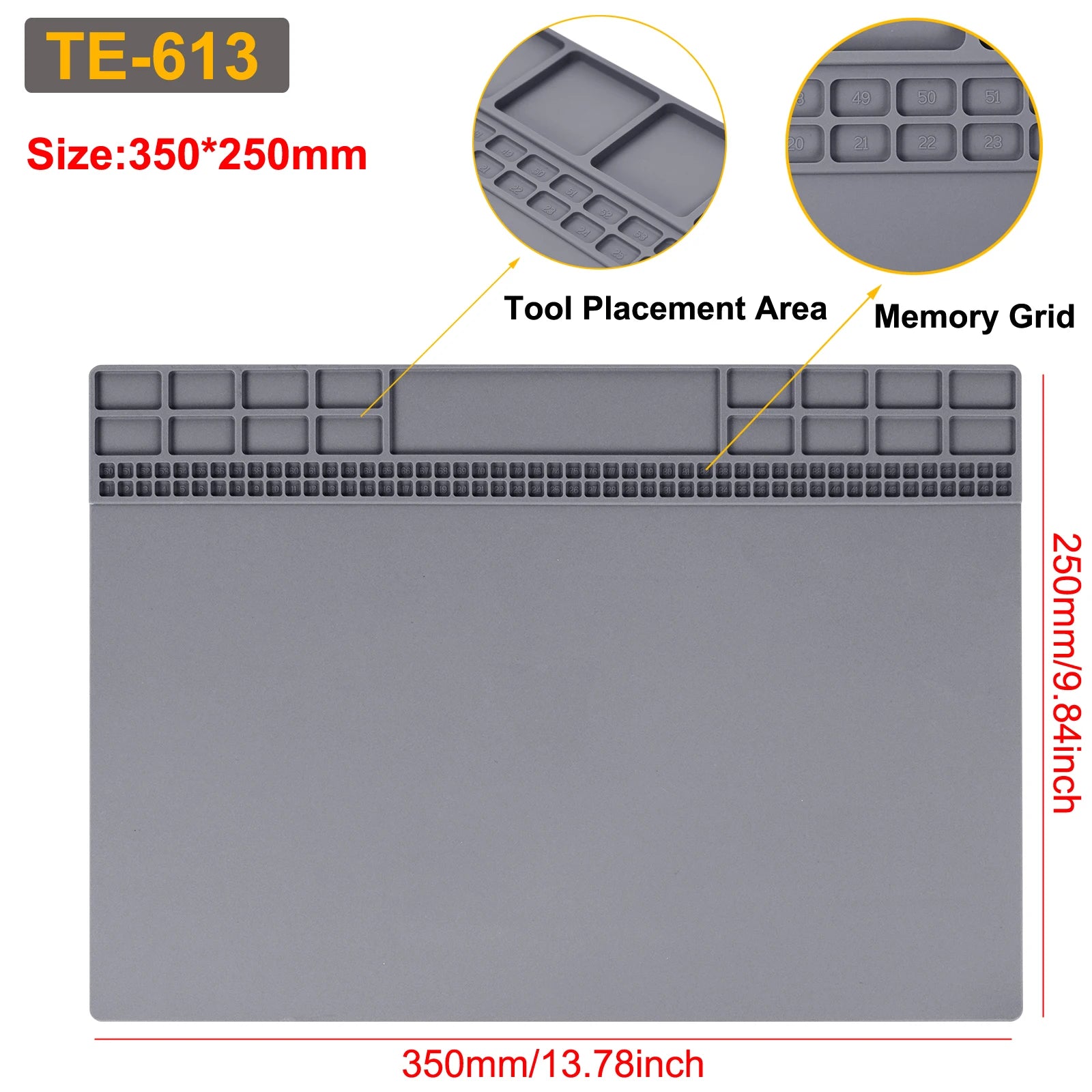 Toolour Heat Resistant Silicone Soldering Mat Magnetic Electronic Repair Work Mat for BGA and Gun Soldering Iron, Workbench