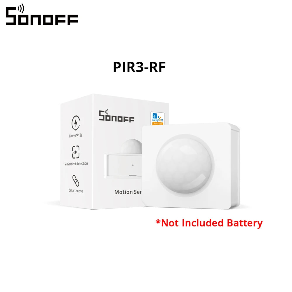 SONOFF PIR3-RF Motion Sensor Wireless Human Body Detector Module Movement Infrared PIR Sensor Security Alarm System EWeLink App