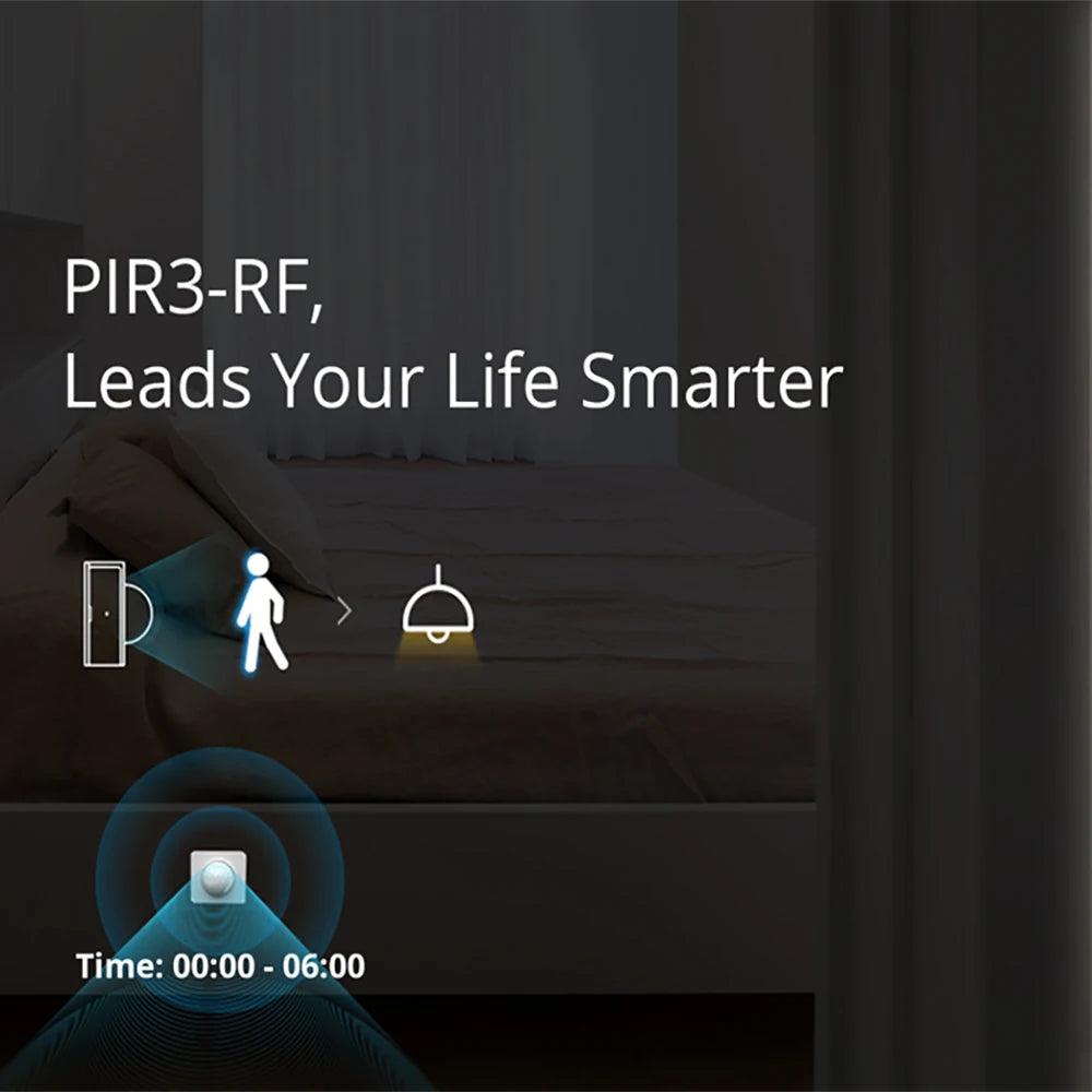 SONOFF PIR3-RF Motion Sensor Wireless Human Body Detector Module Movement Infrared PIR Sensor Security Alarm System EWeLink App