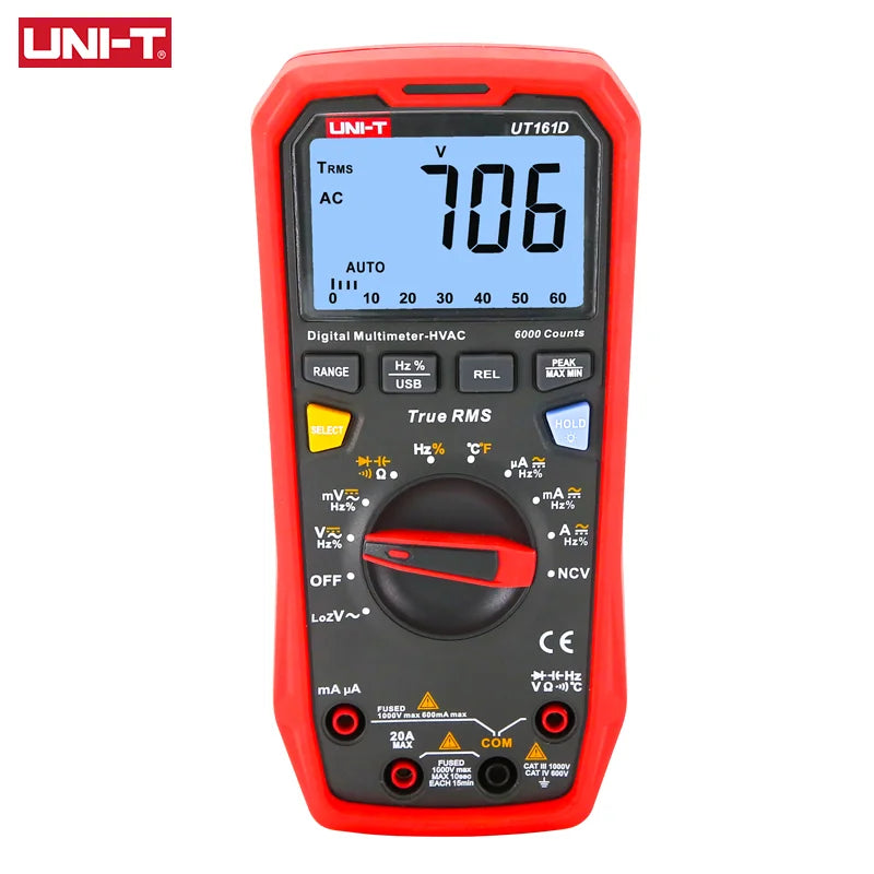 UNI-T UT161B UT161E UT161D Smart Digital Multimeter Profesional Tester True RMS CE Voltmeter detail image 8