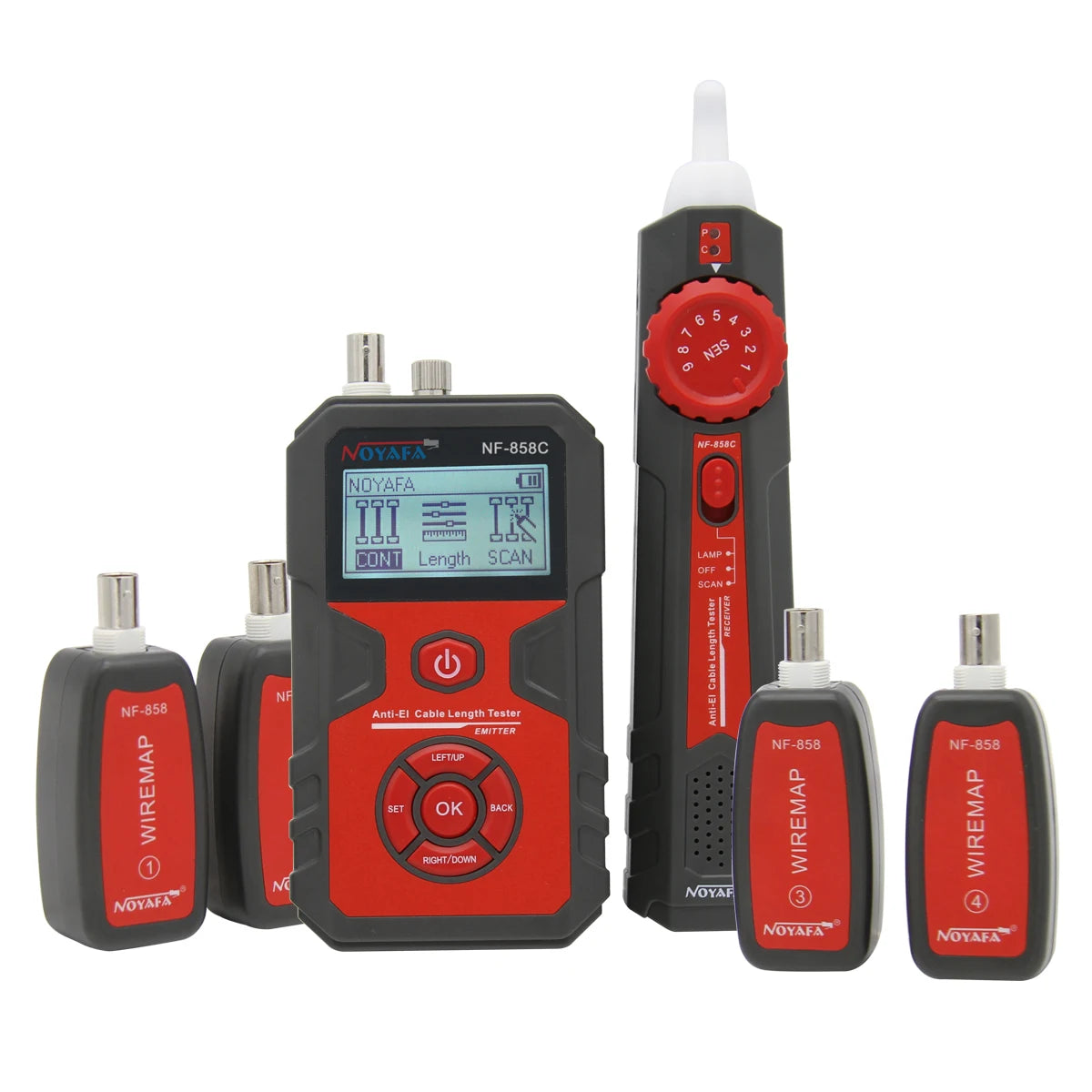 NOYAFA NF-858C Network Cable Tester Trace Line Locator POE BNC Finder Port Blinking Red detail image 7
