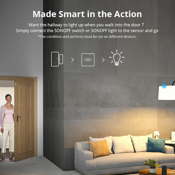 1-10 PCS Itead SONOFF DW2 RF Door Window Alarm Sensor Wireless Magnetic Door Detector Anti-Theft Alarm Smart Home Security