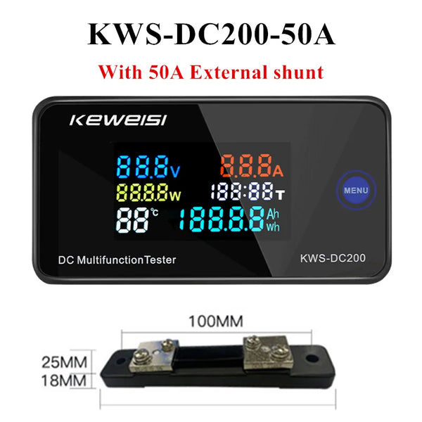KWS DC-200 Voltmeter Ammeter DC 0-200V KWS Power Energy Meter LED Digital DC Wattmeter detail image 7