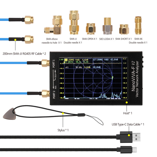 NanoVNA-F V2 4.3 Inch IPS LCD Display Vector Network Analyzer S-A-A-2 Antenna Analyzer Short detail image 2