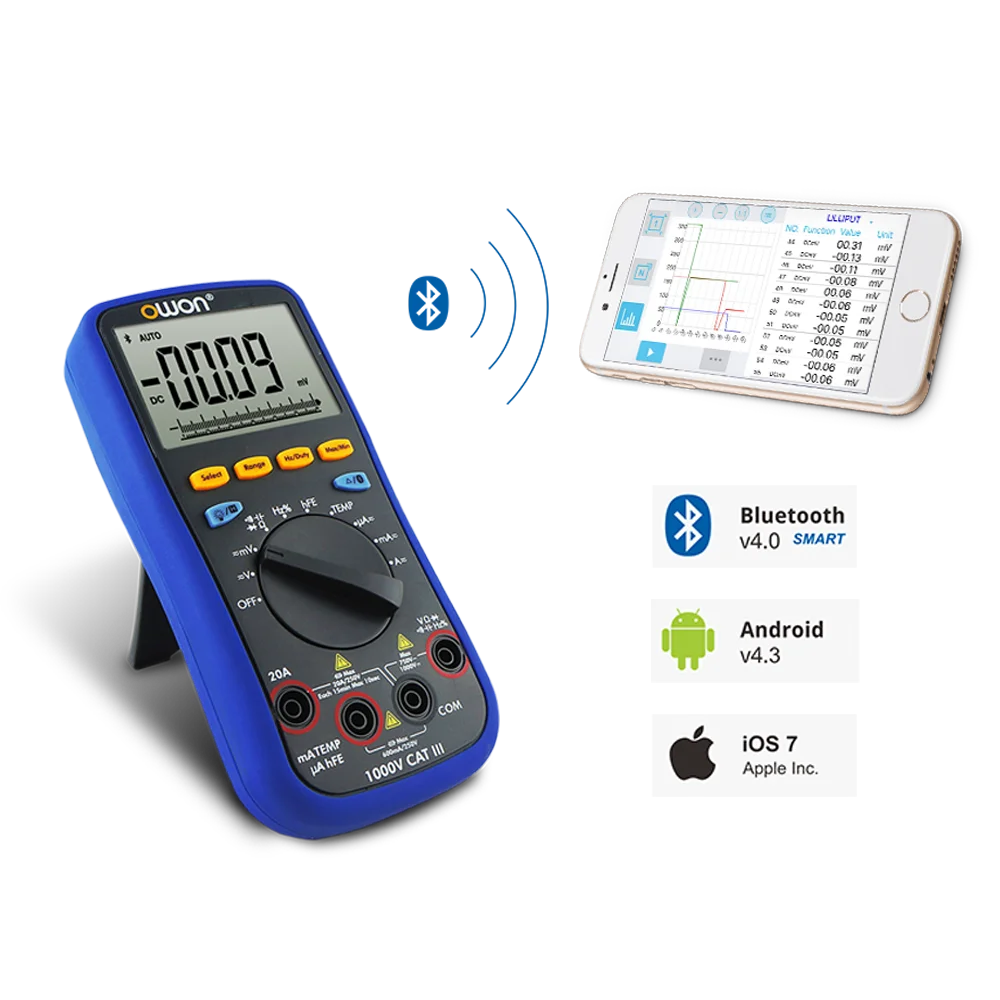 OWON B35T+ True RMS Digital Multimeter BLE 3in1 Datalogger+Multimeter+Temperature detail image 5
