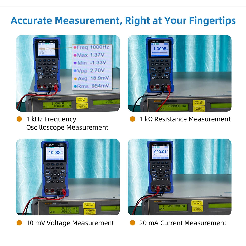 OWON HDS120 Oscilloscope Multimeter,4 1/2 Digit True RMS Multimeter,1MHz Digital detail image 4
