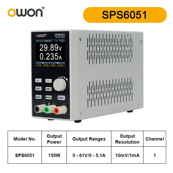 OWON SPS3081 SPS6051 Silent Fanless Series Programmable Linear DC Power Supply Digital detail image 6