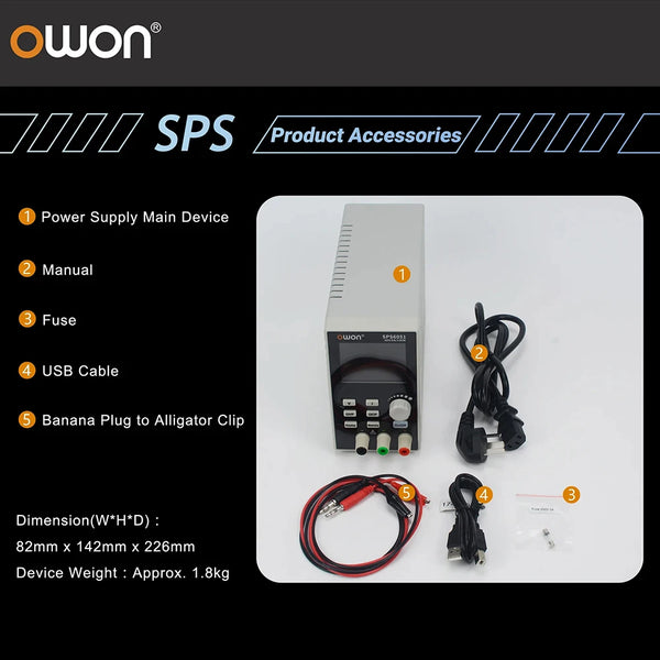 OWON SPS3081 SPS6051 Silent Fanless Series Programmable Linear DC Power Supply Digital detail image 5