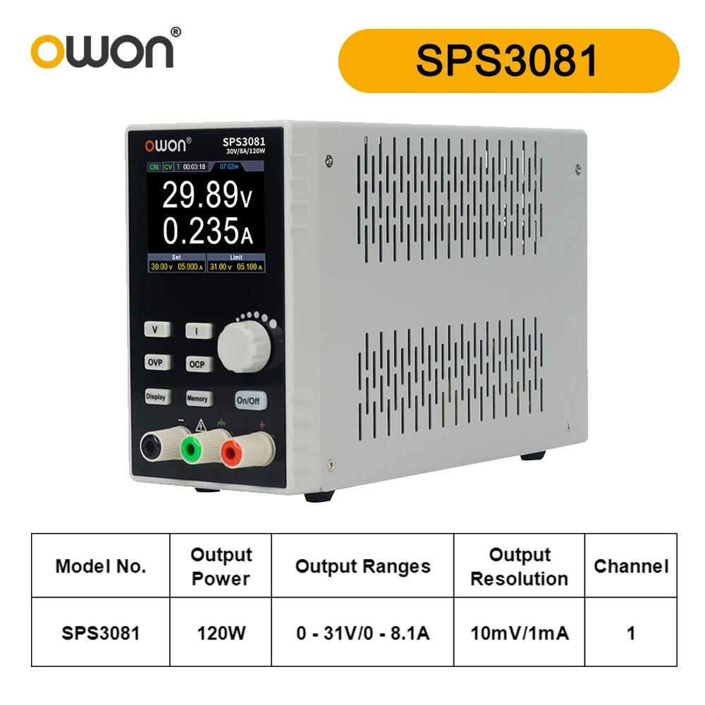 OWON SPS3081 SPS6051 Silent Fanless Series Programmable Linear DC Power Supply Digital detail image 7