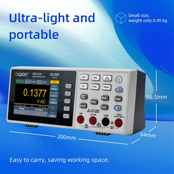 OWON XDM1041/XDM1241 4 1/2 Digital Multimeter Portable Bench LCD Multimeter True RMS AC/DC detail image 5