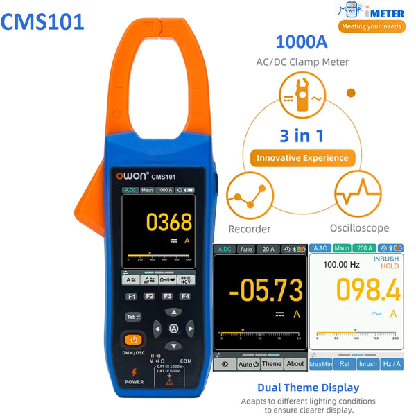 Owon CMS101 3 in 1 1000A AC/DC Clamp Meter+ Oscilloscope Bluetooth Recorder Function 18650 Lithium Batter product image