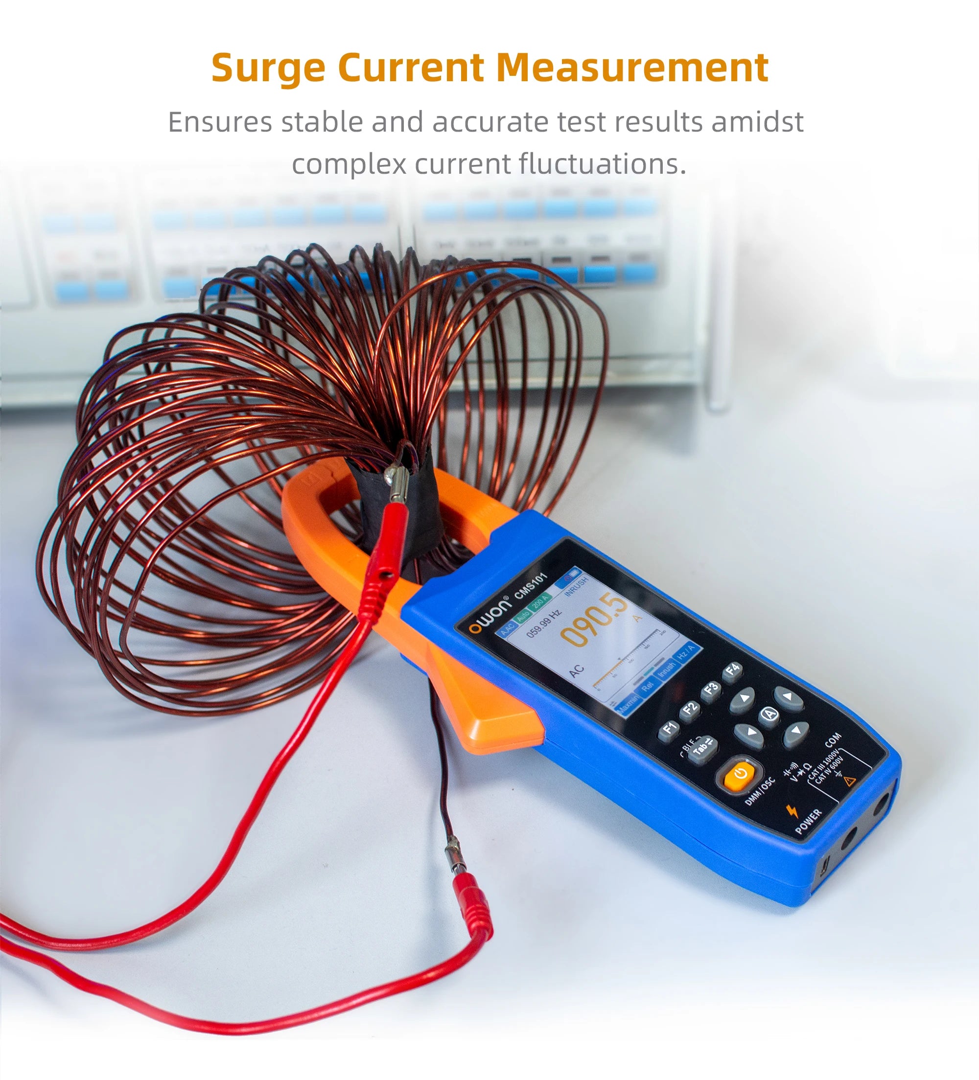 Owon CMS101 3 in 1 1000A AC/DC Clamp Meter+ Oscilloscope Bluetooth Recorder Function 18650 detail image 6