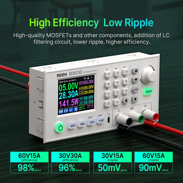RD RD6030 RD6030W 60V 30A DC Adjustable Step Down Voltage Bench Regulated Power Supply Buck detail image 5