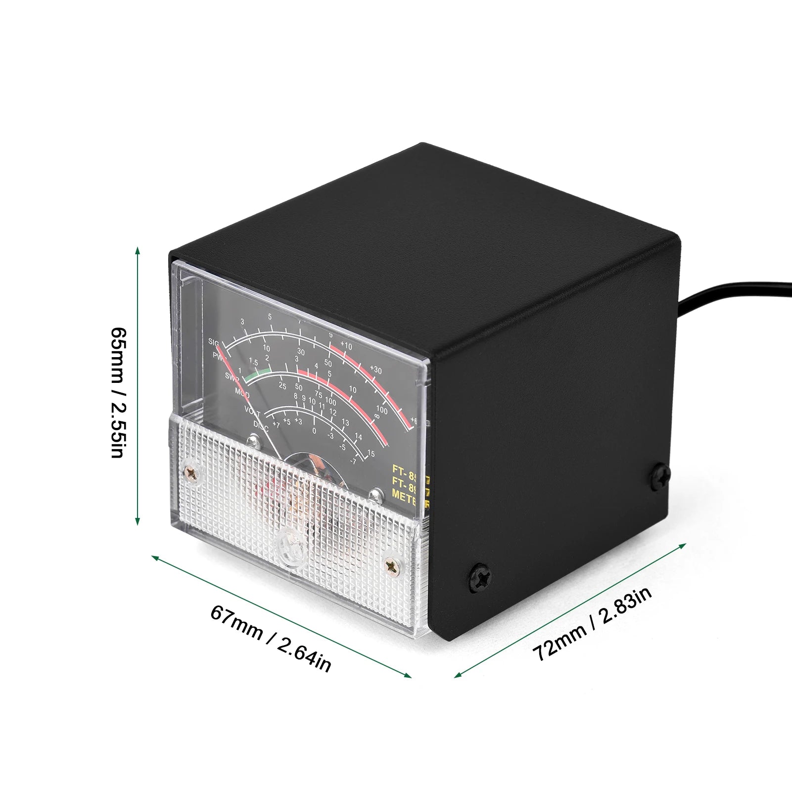 Mini SWR Power Meter External Meter Pointer Wattmeter Receive Display Meter Compatible with detail image 3