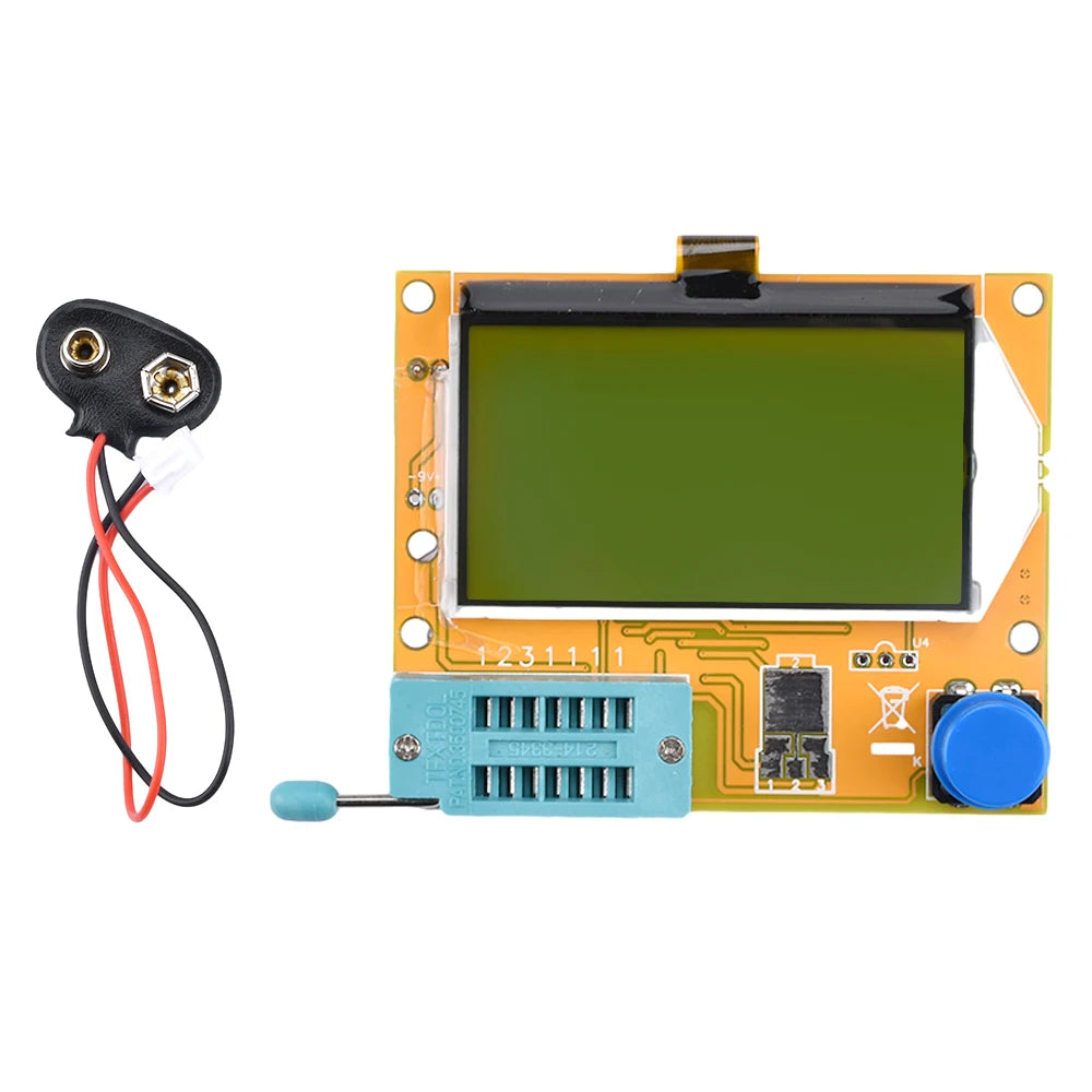 LCR-T4 ESR Meter Digital Combo Transistor Tester Diode Triode Inductor Capacitance Resistor MOS/PNP/NPN+Test Clip With Case