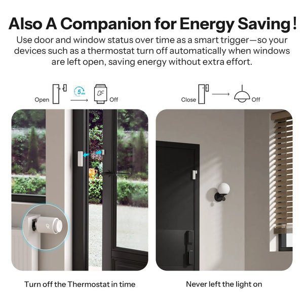 SONOFF SNZB-04PR2 SenseGuard DW Gen2 Zigbee Door/Window Sensor Active Security With Tamper Alerts Matter Bridge Via Apple Home