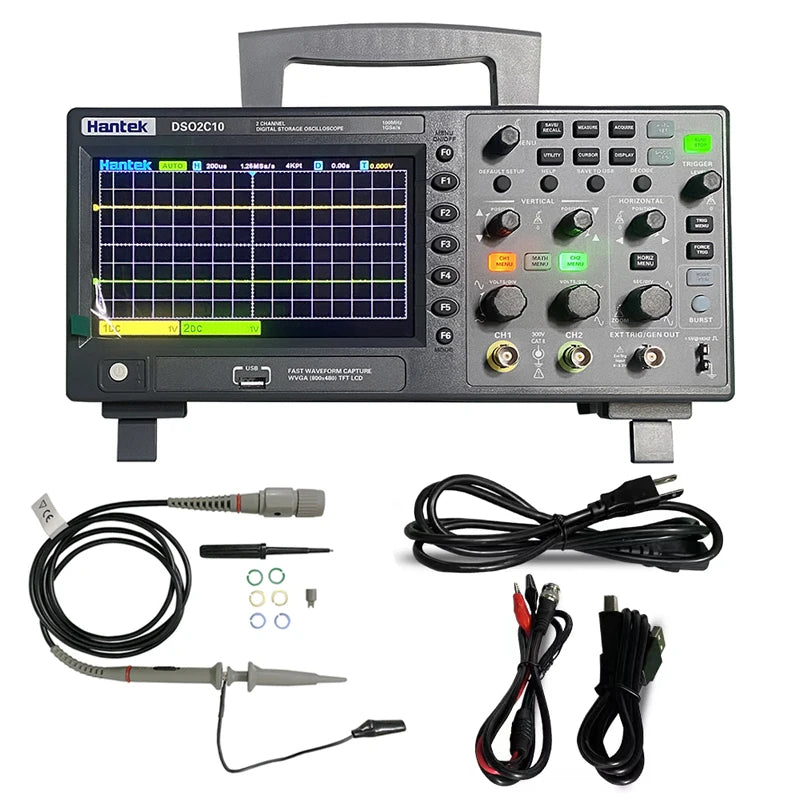 Hantek DSO2D15 Digital Oscilloscope DSO2C10 2D10 2 Channels 150MHz Oscilosc pio 25MHz Signal detail image 7