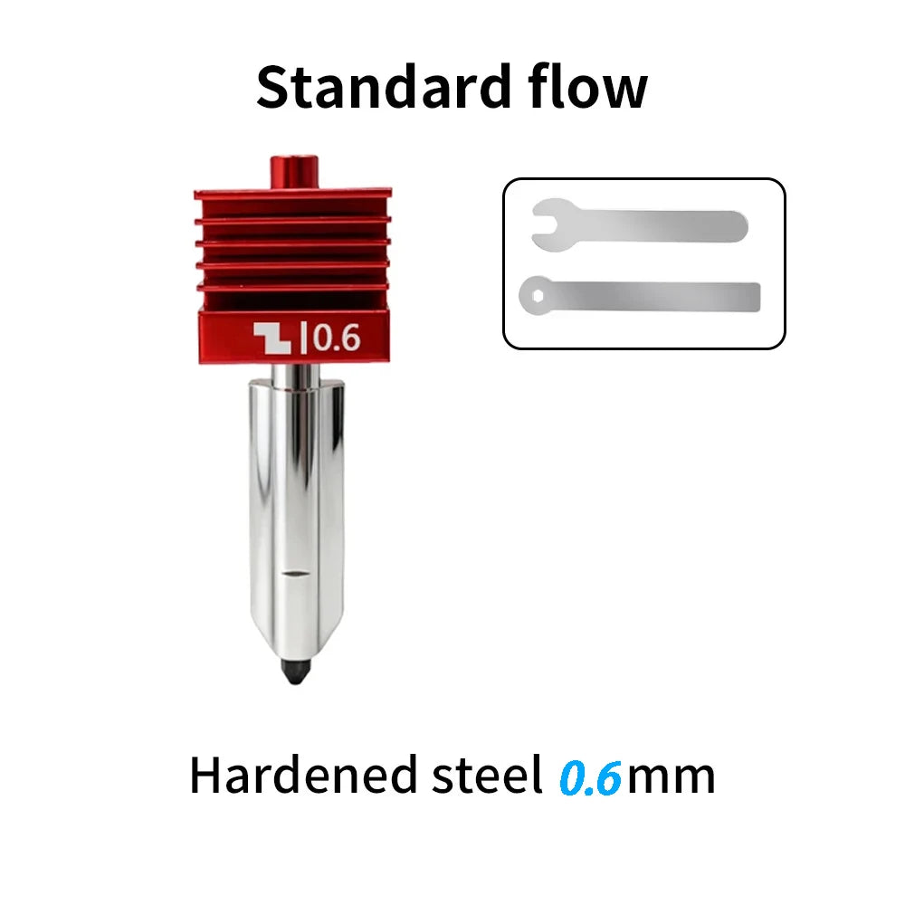For Bambu Lab P2S Upgraded Hotend 0.2/0.4/0.6/0.8mm Hardened steel nozzle Replace Hot End Bambulab H2D H2S 3D Printer Print Head