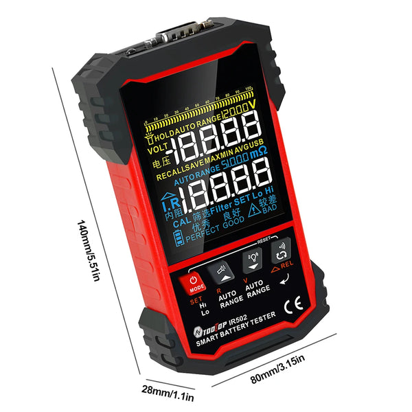 TOOLTOP IR500/IR502 Battery Internal OHM Meter High Precision 120V 0.000m -500 Battery detail image 6