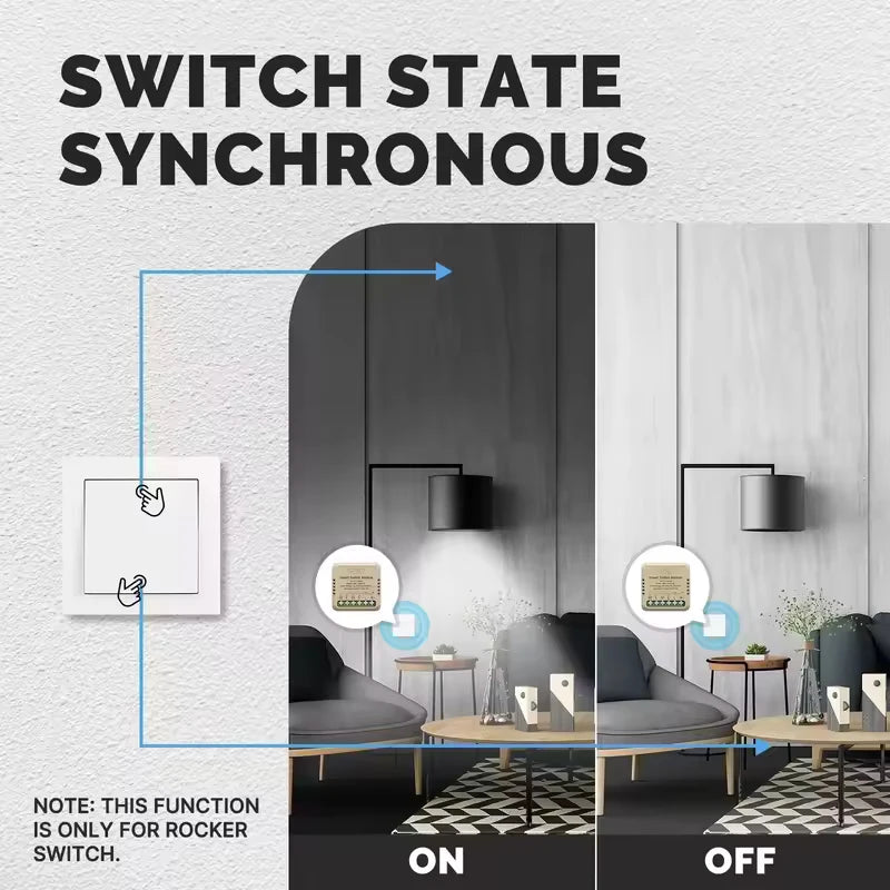 MOES Tuya Mini WiFi/Zigbee Smart Switch/Dimmer Module DIY Module Light Switch 1/2 Gang detail image 5