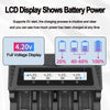 Intelligent LCD Battery USB Charger - 1/2/4 Slots for 18650 4.2V Li-ion & 1.2V Ni-MH AA/AAA detail image 3