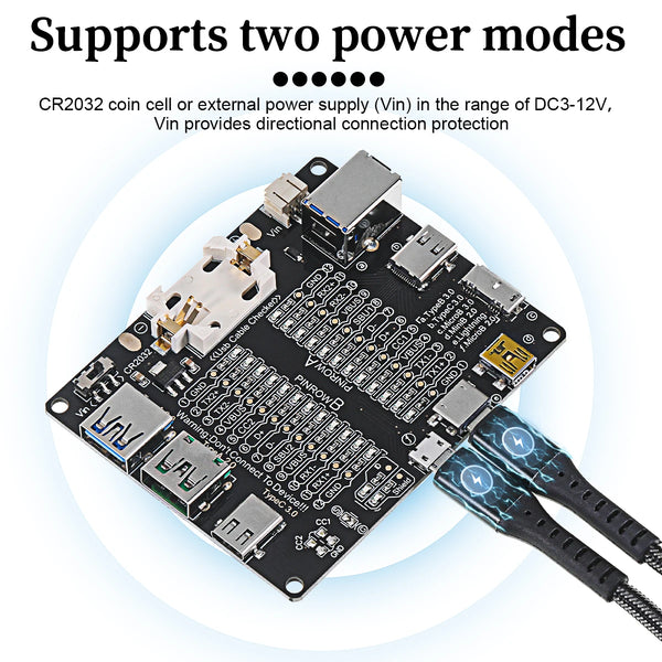 USB Cable Tester Type-C Type-B Micro Short Circuit Switch Test Board Data Cable Anomaly detail image 3