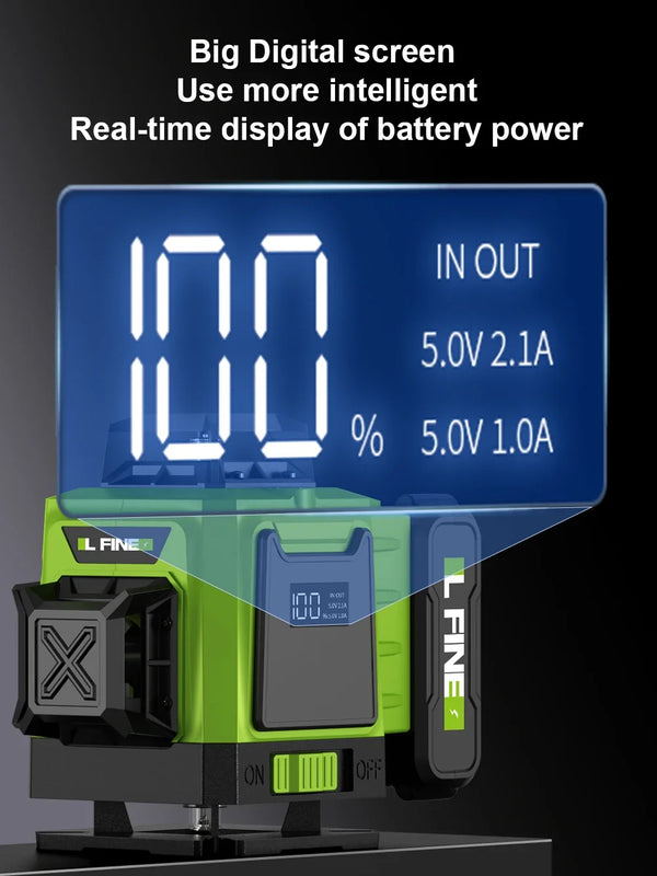 LFINE 3D/4D Laser Level 12/16 Lines Horizontal And Vertical With Remote Control 8 Lines 360 detail image 4
