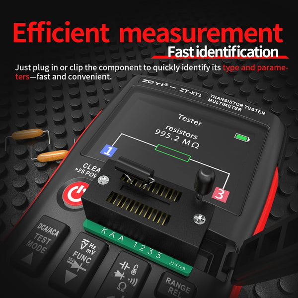 ZOYI ZT-XT1 2-in-1 LCR Digital Multimeter & Transistor Tester, for Voltage Resistance Diode detail image 4
