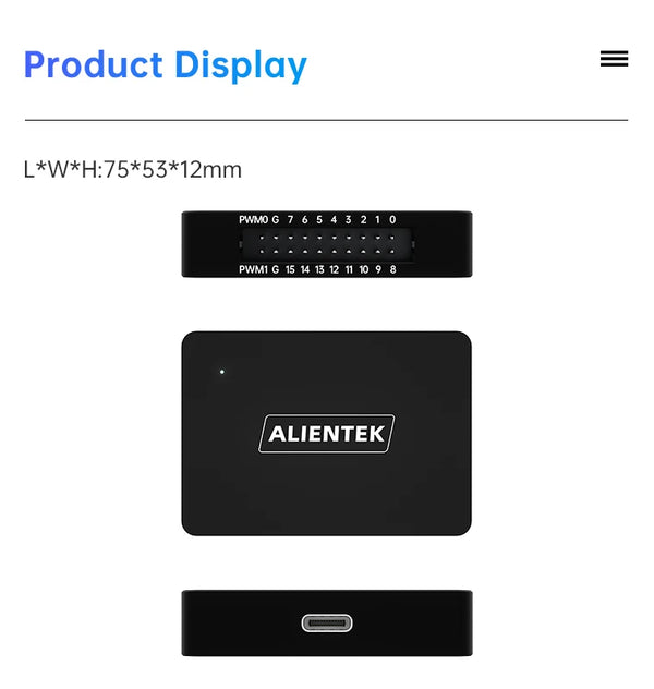 ALIENTEK Logic Analyzer DL16 USB Protocol Analyser 250MHz Max Sample Rate 16Channels ARM FPGA Debug Protocol Decoding Software