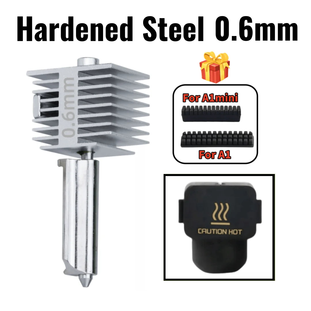For Bambu Lab A1/A1MINI Nozzle Hardened steel Integrated A2L Hotend Kit High-Precision A1 Nozzles Same As Original High Quality