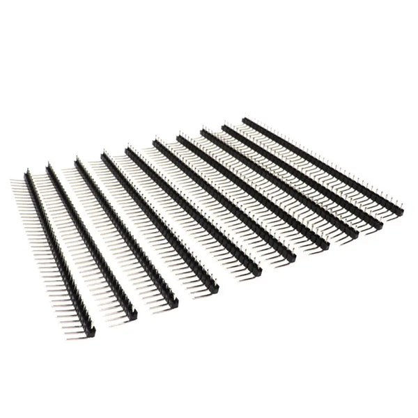 10Pcs/lot 2.54mm 1*40p 90 degree Right angle Single Row Male R/A 40 Pin Header Positive PCB Board Connector Pinheader