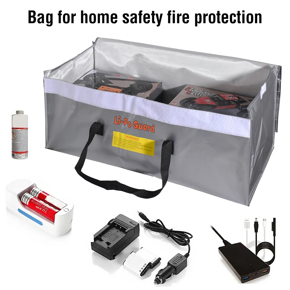 9IMOD Lipo Guard Safety Bag Fireproof Explosion-Proof Portable Lipo Safety Bag 640*250*250mm for RC FPV Racing Drone Car Battery