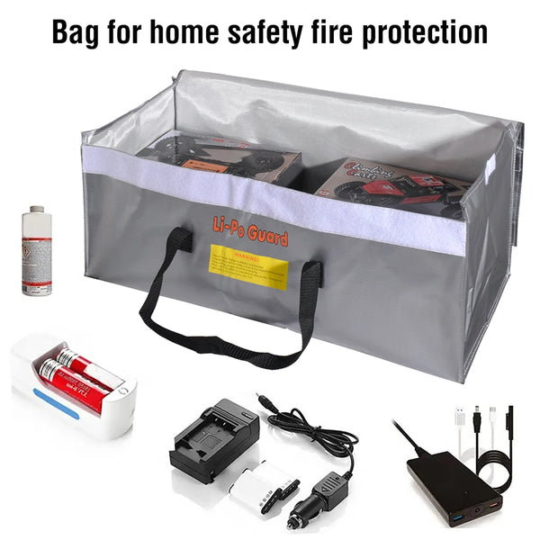 9IMOD Lipo Guard Safety Bag Fireproof Explosion-Proof Portable Lipo Safety Bag 640*250*250mm for RC FPV Racing Drone Car Battery