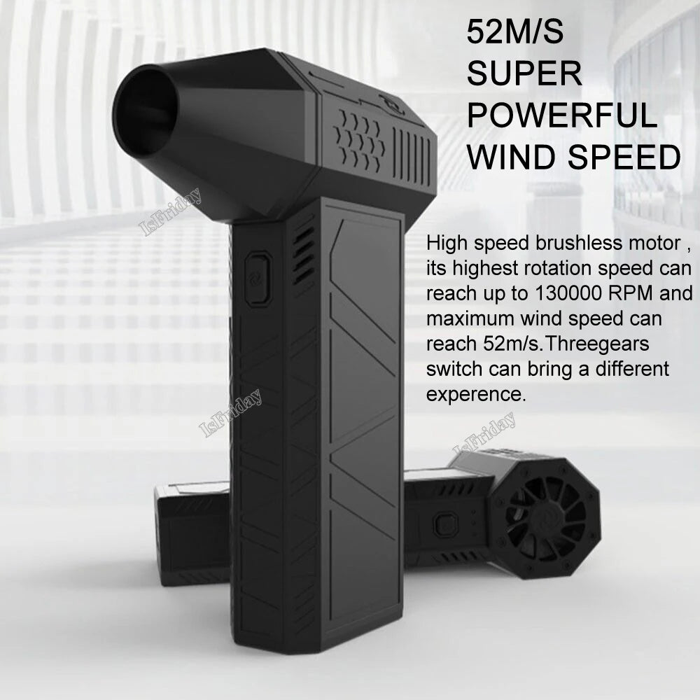 Turbo Fan X3 Rechargeable Blower 130000RPM 52m/s Brushless Air Blower Turbo Jet Fan Portable Dus product image