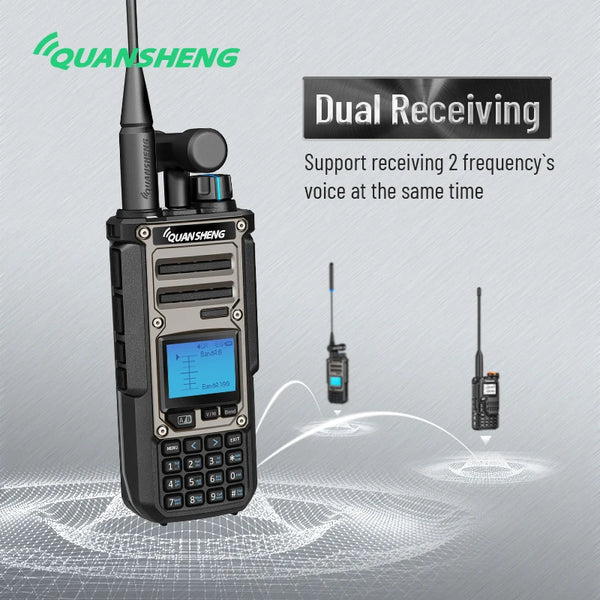 QUANSHENG TK11 8 VER.2 Metal Shell 10W 3000mAh Two Way Radio Walkie Talkie Taiko Kong CE FCC ROHS