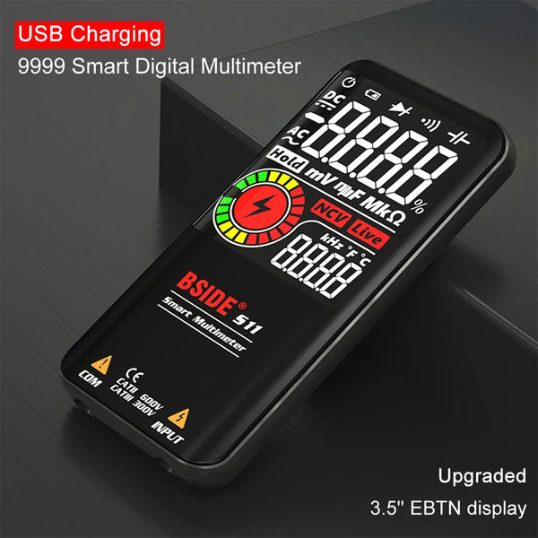 BSIDE S10 Smart Digital Multimeter Profesional 9999 Multitester DC AC Voltage Capacitor Ohm detail image 3