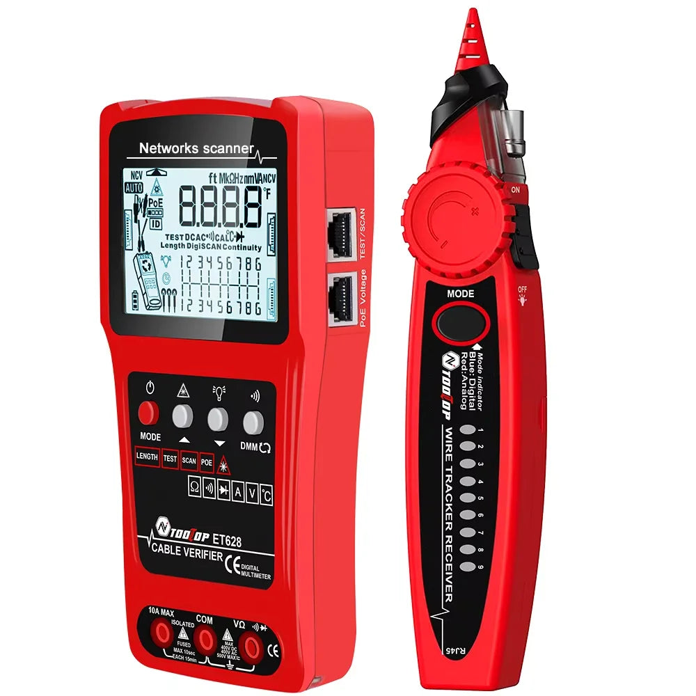 TOOLTOP 3 in 1 LAN Cable Tester Visual Fault Locator Multimeter 600M Length Measure Cable detail image 3