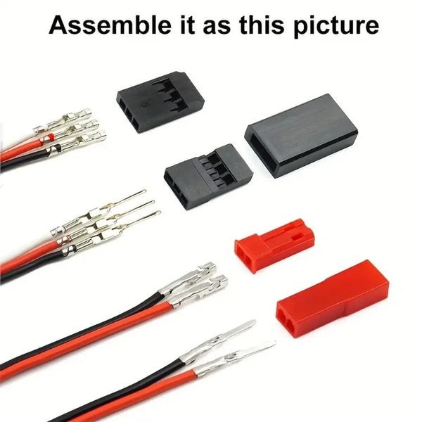 140/400pcs Connector Female Male 2/3 Pin Kit for JR JST SYP Futaba Male Female Jumper Cable Plug for RC Robot Airplane Car Servo