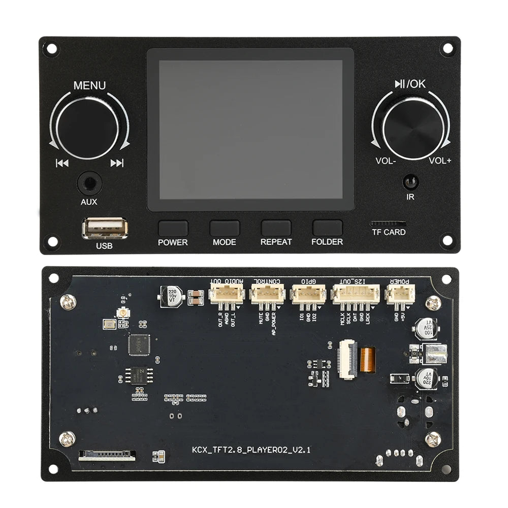 2.8-inch TFT Amplifier Bluetooth DC 4.5-5.0V 5W MP3 Decoder Board Car Audio USB TF FM Radio detail image 6