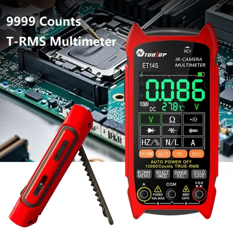 TOOLTOP ET14S 2.8inch Thermal Imager AC/DC Current Voltage Multimeter ISR 240x240 IR Camera detail image 2