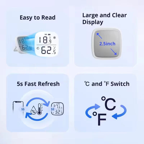 SONOFF SNZB 02D Zigbee Temperature Humidity Sensor with 2.5" LCD Screen for EWeLink SONOFF detail image 2