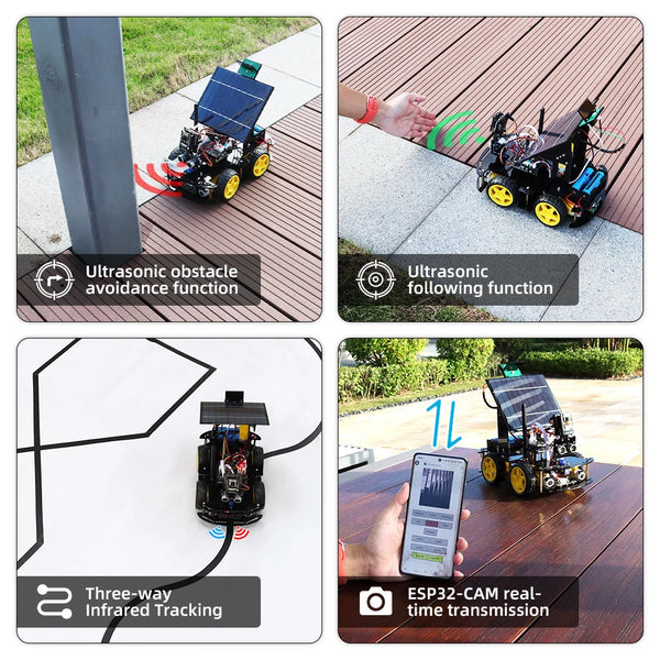 Programmable Robot Car Kit for Arduino Profesional ESP32 Cam Solar Tracking and Charging Set detail image 3