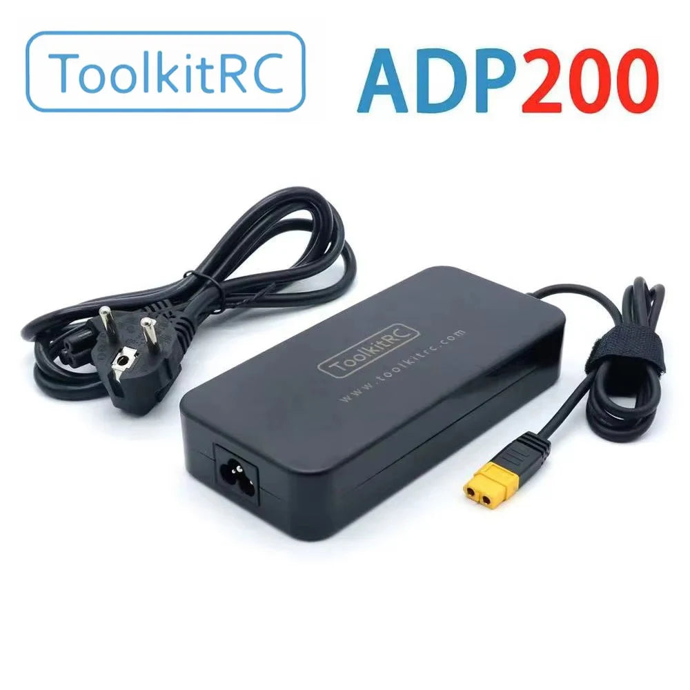 ToolKitRC ADP200 200W 4A Charger Power DC19.5V 10.3A Supply With XT60 Output Adapter for RC iSDT GTPower HotRC SkyRC Chargers
