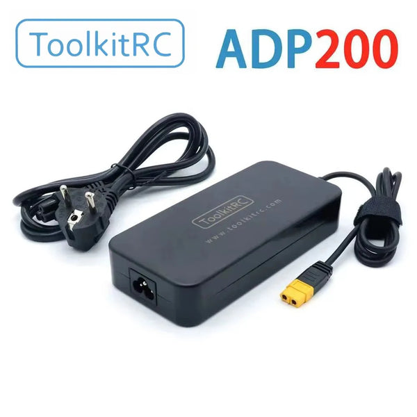 ToolKitRC ADP200 200W 4A Charger Power DC19.5V 10.3A Supply With XT60 Output Adapter for RC iSDT GTPower HotRC SkyRC Chargers