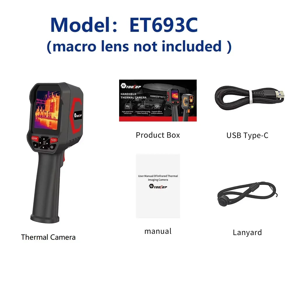 TOOLTOP ET693C Infrared & 1080P Visible Camera 2in1 Thermal Camera 256*192 Handheld Thermal detail image 7