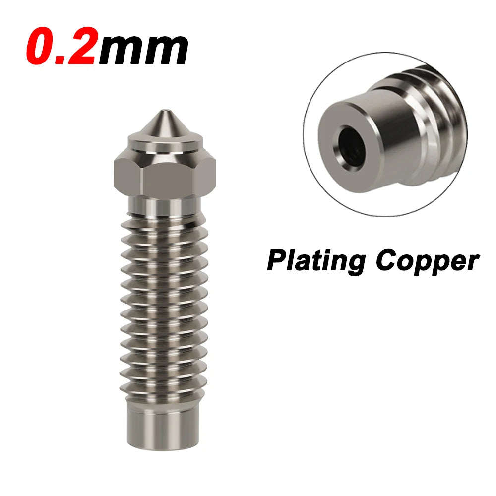 For Elegoo Neptune 4 Max/4 Plus Brass Copper Plated Hardened Steel Nozzle Upgraded Nozzle High Speed Nozzles Hotend Kit
