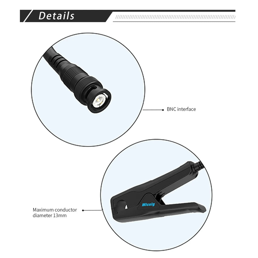 Micsig CP2100A CP2100B AC/DC Current Probes 2.5MHz 10A/100A Maximum Measurable Current 100Apk 70.7Arms (DC+ACpk)