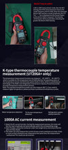 UNI-T UT205A+ UT206A+ Digital Clamp Meter 1000V AC DC Current Pliers Clamps Voltage Tester detail image 13