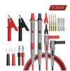 Cleqee P1503 Series Universal Multimeter Probe Test Leads Kit with Replacement Needle Tester Tip IC SMD Test Hook Alligator Clip