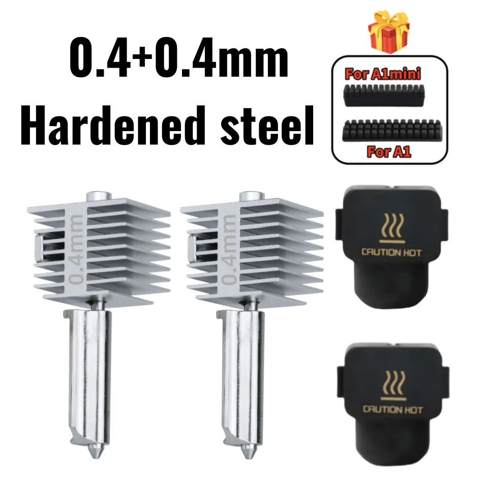 For Bambu Lab A1/A1MINI Nozzle Hardened steel Integrated A2L Hotend Kit High-Precision A1 Nozzles Same As Original High Quality